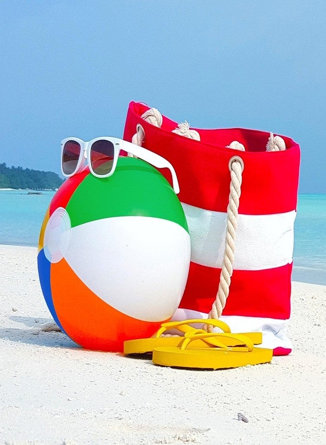 DORPUT Inflatable Rainbow Beach Ball for Kids | Pool Party & Birthday Decoration Toy | Summer Water Play Ball for Boys & Girls | 8-12 Inches (Inflated/Deflated) Pack of 3 - Image 2